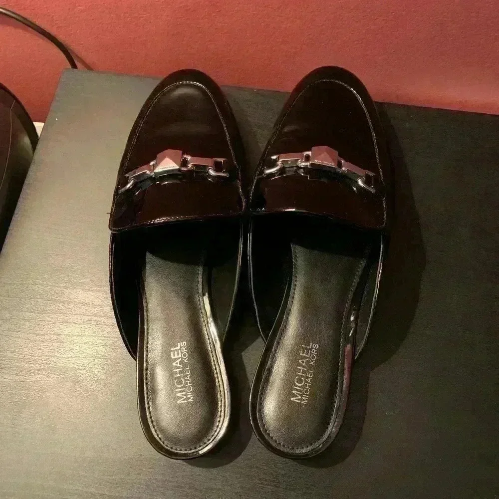 Michael Kors Black Slip On Flats